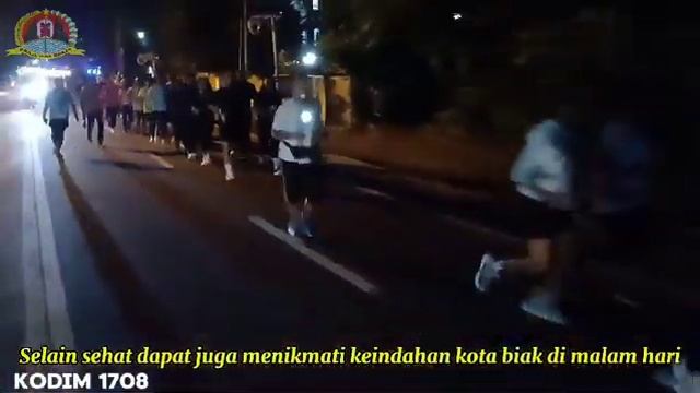 Pertama Kali Digelar Night Run 5 KM Dandim 1708/BN Bersama Biak Runners Biak