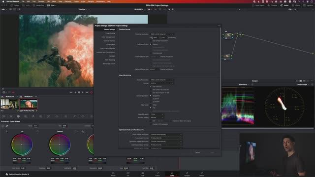 36 Project Settings for Pro Color Grading in Resolve