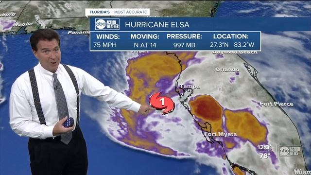 Hurricane Elsa 12 p.m. update Via Denis