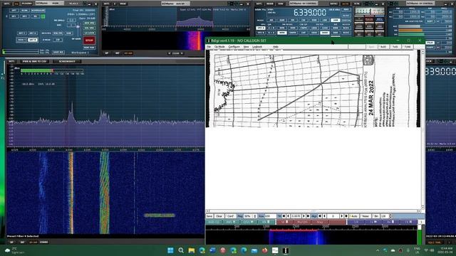 NMF Boston, Weather fax decoding of Chart SDRplay RSPdx on MLA 30 software FLDIGI