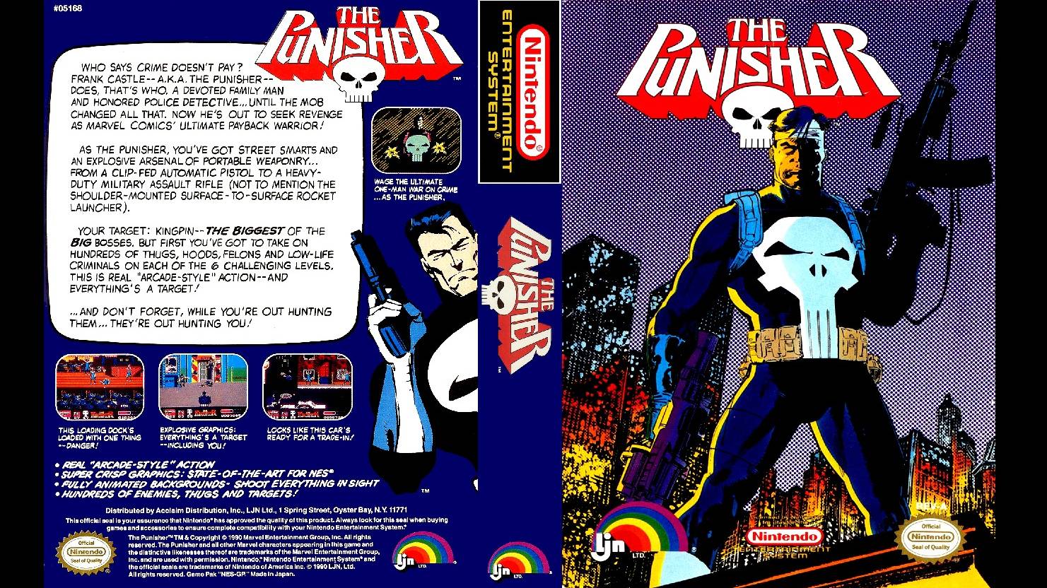 THE PUNISHER. LJN. 1990. NES