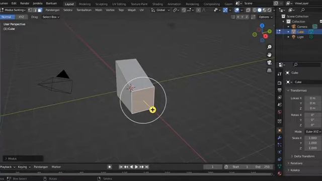 Tools Dasar Pada Menu Edit Mode, Aplikasi Blender