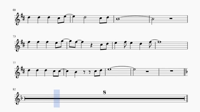 Куда уходит детство. А.Зацепин - Л.Дербенёв. Для альт саксофона