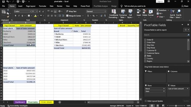 How to create pivot table in excel | Connect Slicers to Multiple Pivot Tables | Part 1