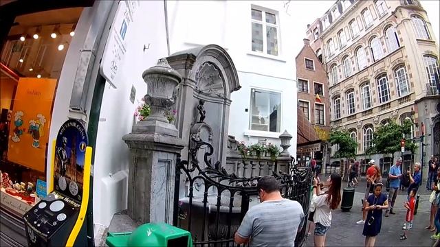 Naar Manneken Pis van Brussel gefietst via Lier en Mechelen 247 km op ma 31-juli-2017 (action cam)