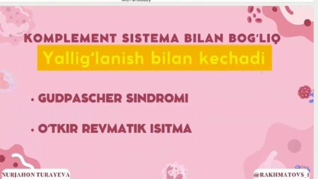 🟣OCHIQ DARS || ALLERGIYA || 2-QISM #rakhmatovs #patologia