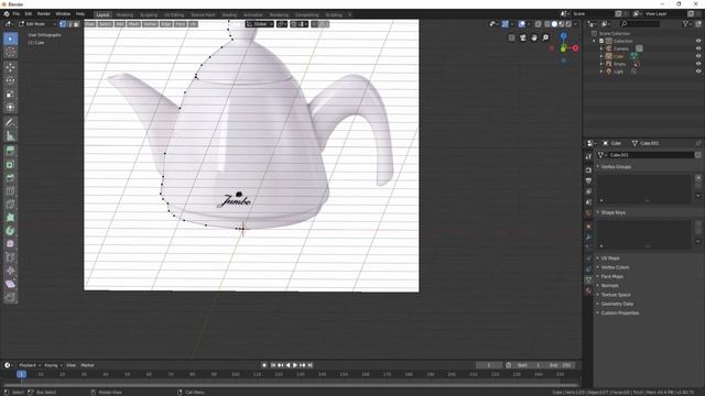 Blender 2.80 Screw Modifier/ Çaydanlık Modelleme