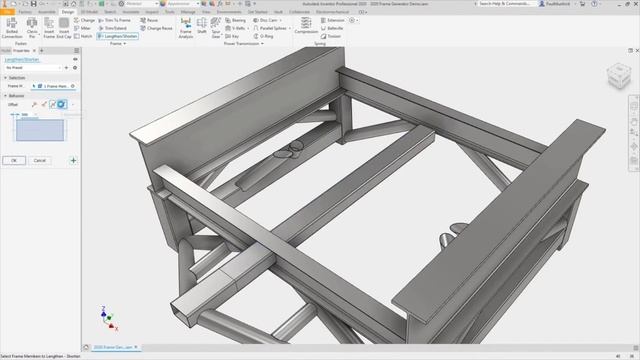 Frame Generator Improvements in Autodesk Inventor 2020