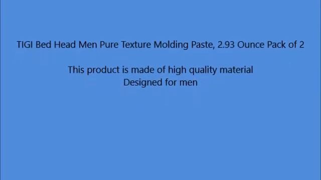 TIGI Bed Head Men Pure Texture Molding Paste, 2 93 Ounce Pack of 2