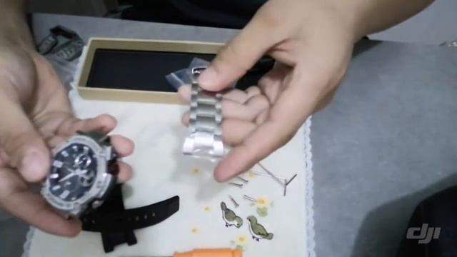 Gshock gstb100 strap unboxing and replacement