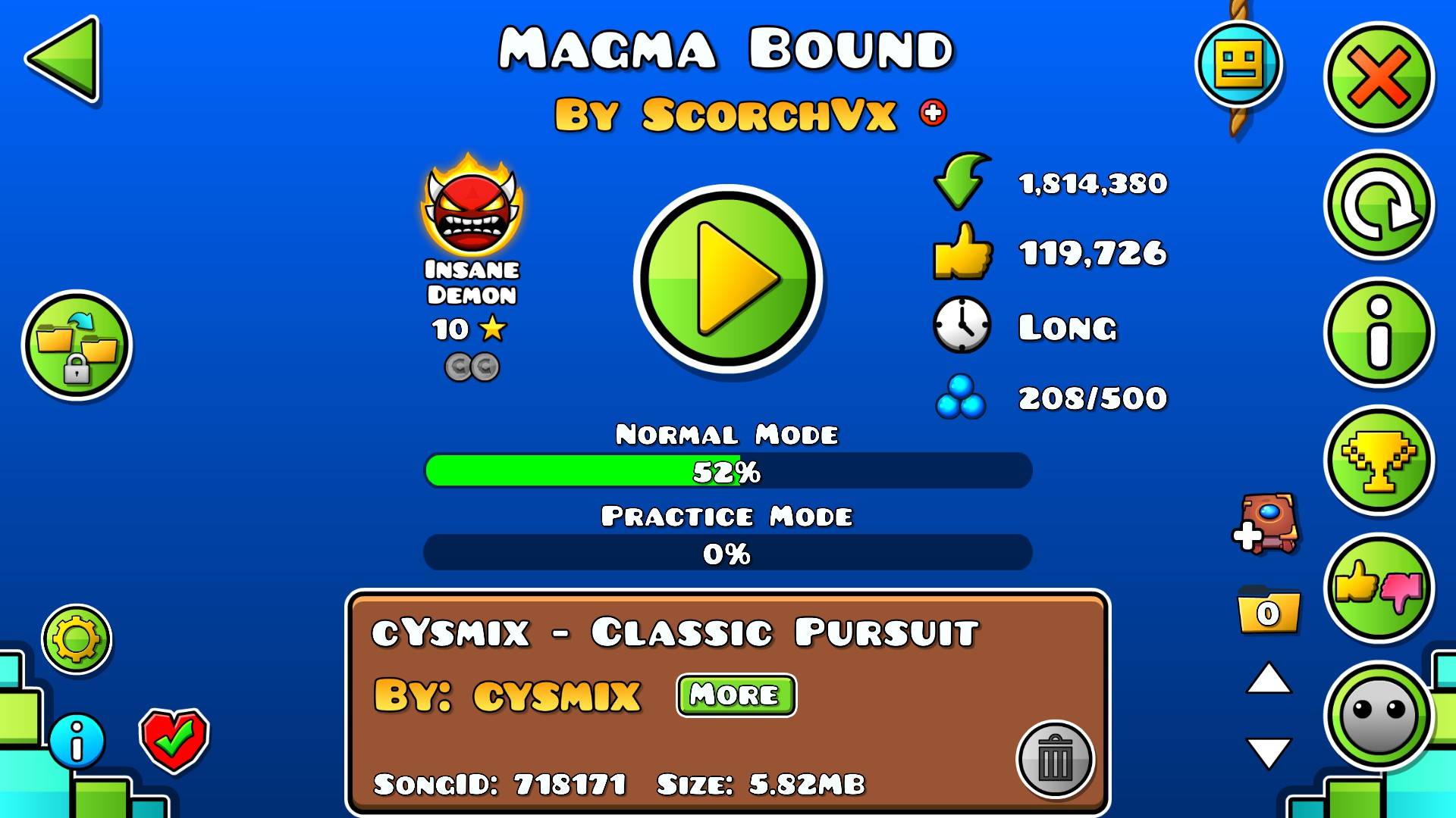 52% Magma Bound by ScorchVx  I Geometry Dash I