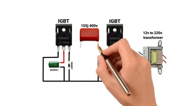 220v AC powerful  inverter 12v dc to 220v ac inverter #inverter