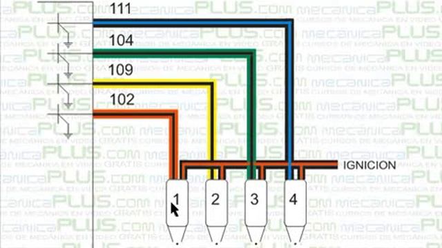 Computadora Nissan Tsuru 2004 En Adelante - Diagrama de inyectores 1 - www.mecanicaplus.com