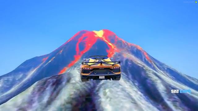 СМОЖЕТ ЛИ ЛАМБА ПЕРЕЛЕТЕТЬ ОГРОМНЫЙ ВУЛКАН С ЛАВОЙ В ГТА 5  - ЭКСПЕРИМЕНТ В GTA 5