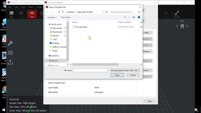 Ideamaker - How to import profiles