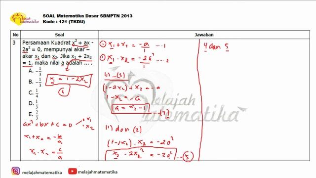 PERSIAPAN UTBK 2020 | Pembahasan SoalTKDU SBMPTN 2013 Kode 121