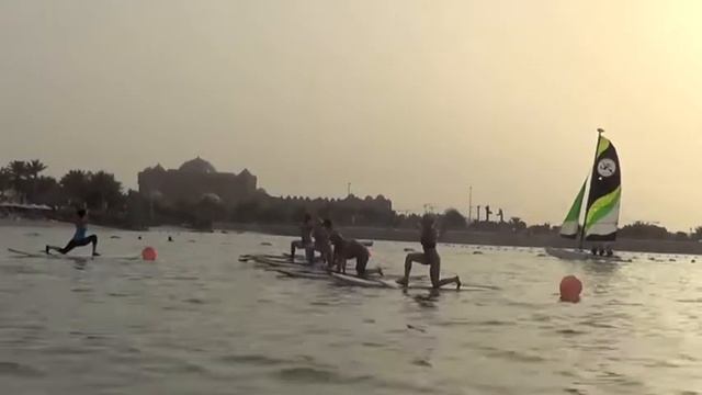 SUP Yoga with Watercooled at Hiltonia Beach Club Abu Dhabi