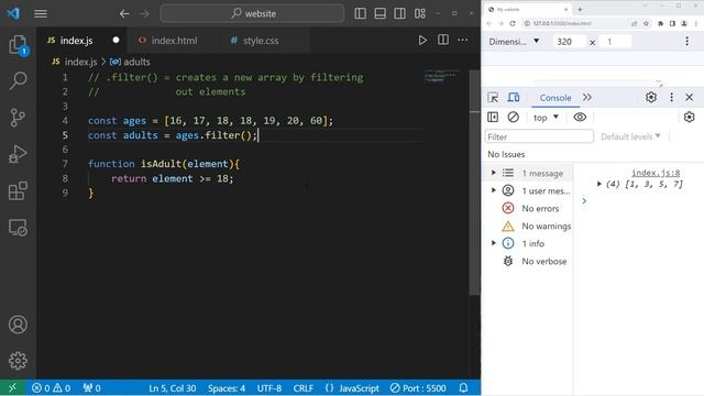 JavaScript filter method in 6 minutes _34