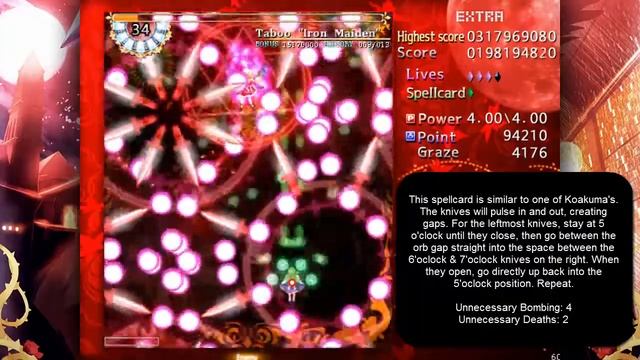 Touhou Fantastic Danmaku Festival - Extra Stage - Sanae - Walkthrough