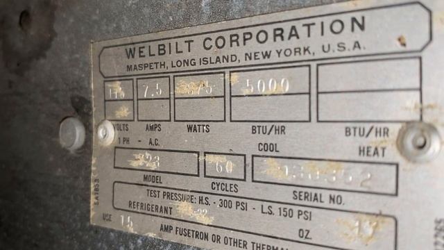 Early 60s Welbilt 5,000 BTU “Slim” Air Conditioner! Mint!!