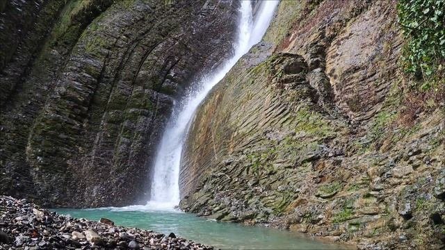 ВИДЕО ДЛЯ ДУШИ И МЕДИТАЦИИ 4К( 3840 x 2160) Ореховский водопад. Сочи. Sochi, Russia ULTRA HD 60 FPS