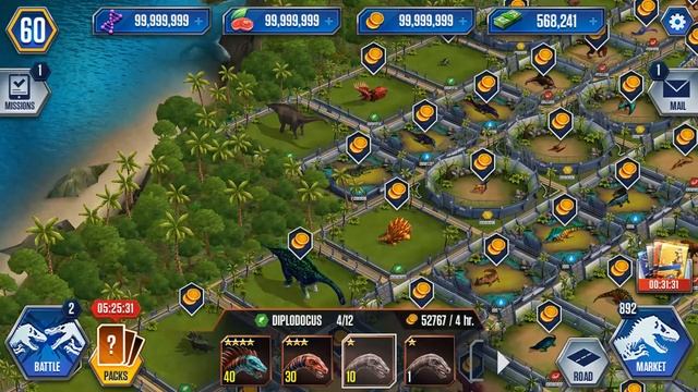 Jurassic world the game - diplodocus level 40