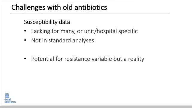 Using old antibiotics in 2018 De Waele Jan