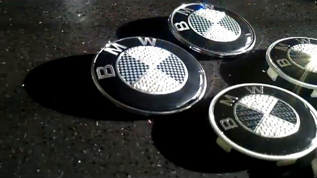 BMW Emblems with Wheel Caps in Carbon and Swarovski Crystal Elements - sevenCrystal.com
