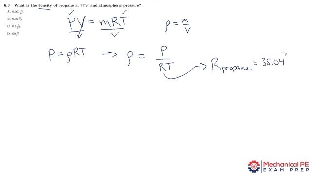 Density of Propane in Atmospheric Air