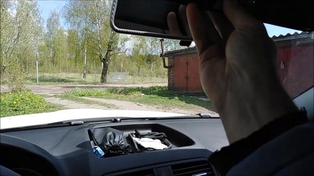 Как перевесить выше салонное зеркало Skoda Yeti _ How to outweigh the Yeti interior mirror above