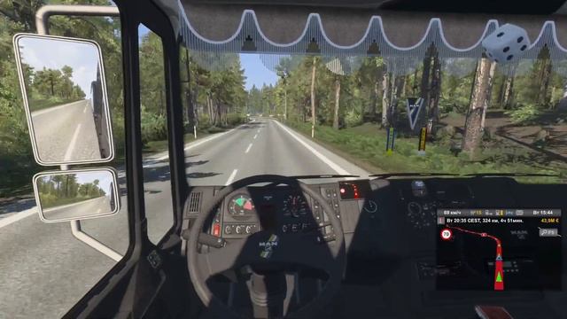 Euro Truck Simulator 2 - MAN F200  /  Ольштын  -  Паневежис  /  Ячмень 530 км.