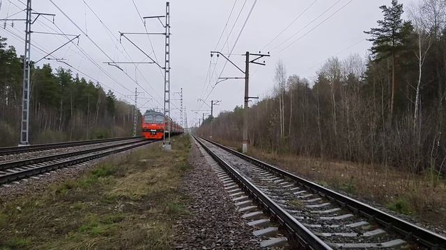 ЭД4М-0335 пригородный поезд Москва - Петушки.