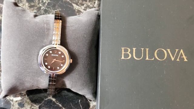 Bulova Rhapsody Womens Diamond Accent Rose Goldtone Stainless Steel Bracelet Watch #bulovawatch