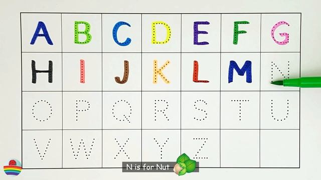 English Alphabet in Colors with Funny Illustrations