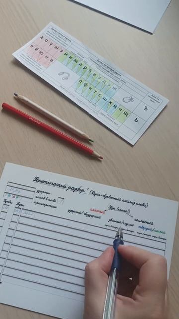 Фонетический разбор слова "мяч".