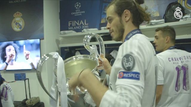 Watch the players' La Undécima  celebrations in the dressing room!