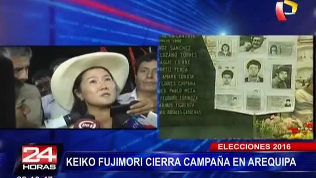 Keiko Fujimori realizó su cierre de campaña en Arequipa