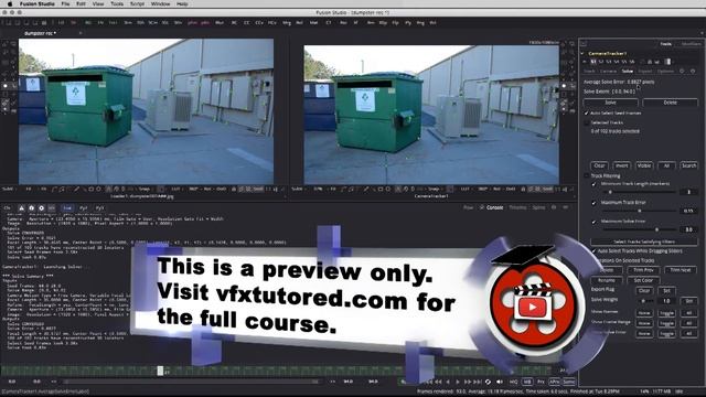 Blackmagic Fusion 9 | Tutorial 4 of 6 | Solving the Camera and cleaning the solve
