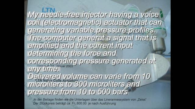 Needle-free electromagnetic injector developed in 2002 by Arnold Neracher.mp4