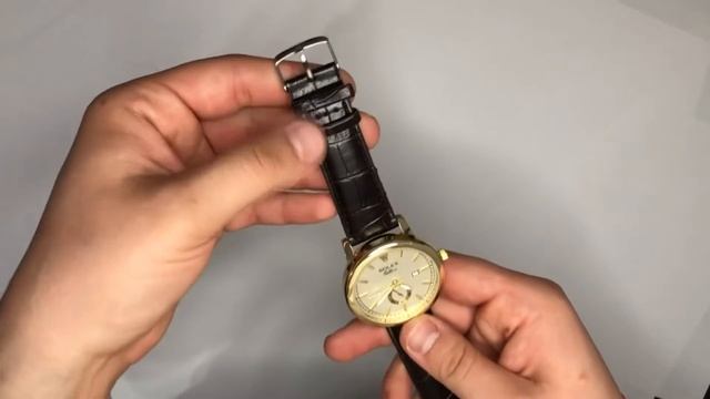 Часы наручные Rolex White ремешок коричневый