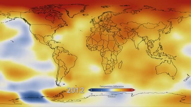 Посмотрите 62 года глобального потепления за 13 секунд