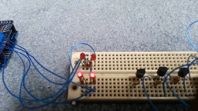 Arduino motor shield LED demo