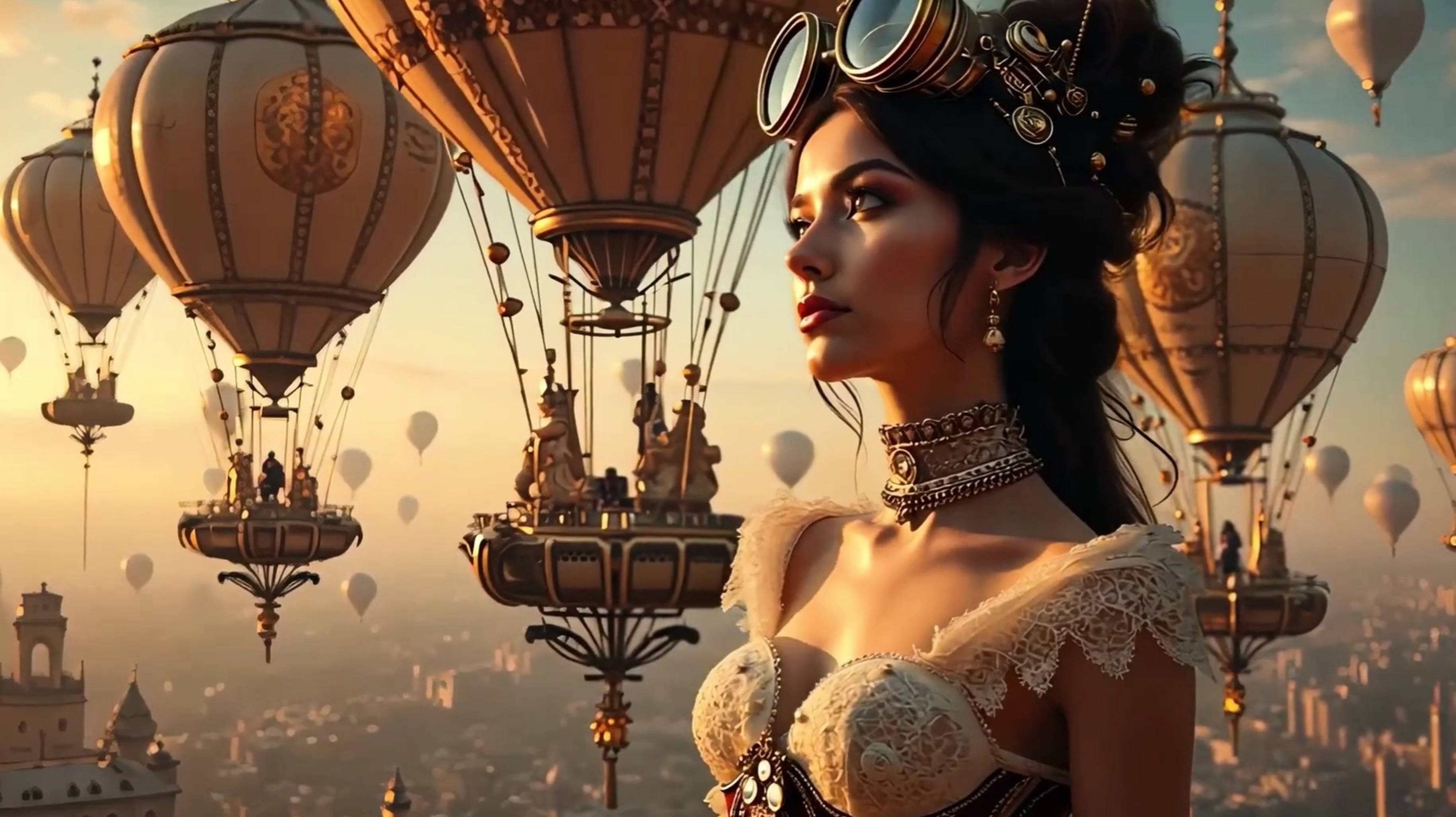 Steampunk City Retro Future