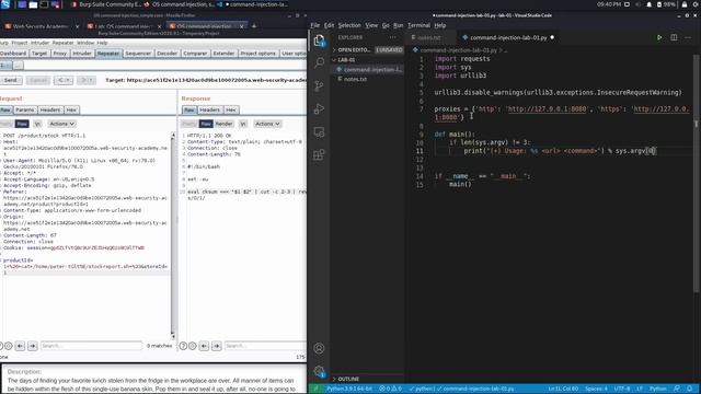 2. Lab 1 - OS command injection, simple case