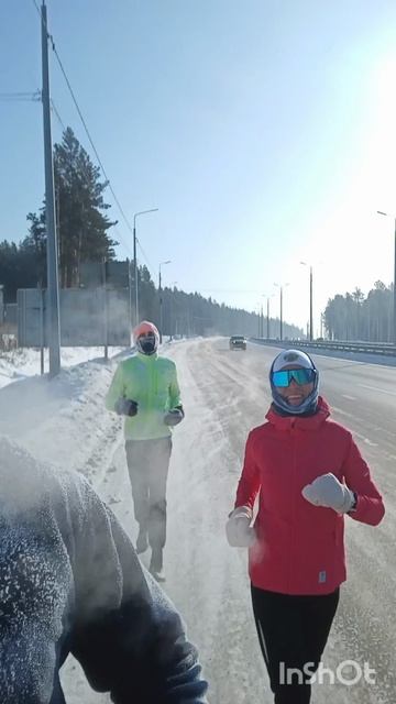 Иркутск, -30, полумарафон, классная пробежка
