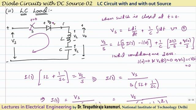 PE11 Diode Circuits with DC Source 02 LC Circuit