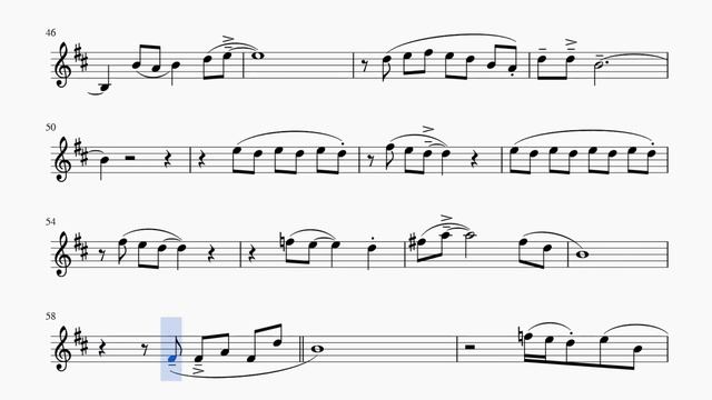 Unchain My Heart by Joe Cocker. +version for tenor sax