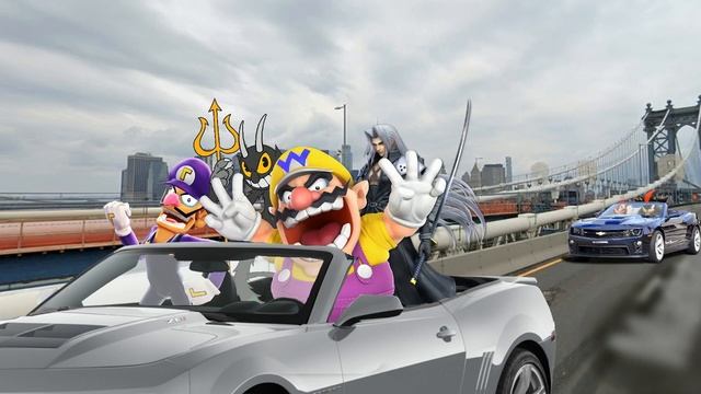 Wario, Waluigi, The Devil & Sephiroth dies from getting pushed of the bridge by shadow and knuckles