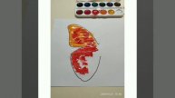 Нетрадиционная техника рисования монотипия. Бабочка.