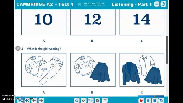 KET TEST 4 - LISTENING 1,2,3